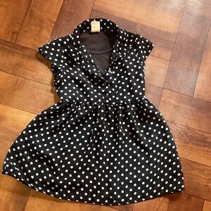 Faded Glory Black and White Polka Dot Kids Dress